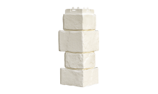 Угол для фасадных панелей Крупный камень, Classic молочный