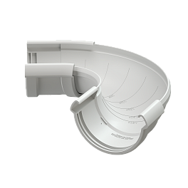 Угловой элемент желоба регулируемый 60°-160°, RAL 9003