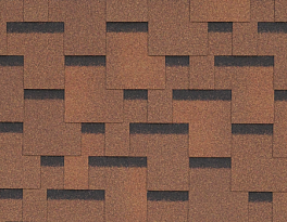 Однослойная черепица Технониколь SHINGLAS, коллекция Комфорт, Терракота