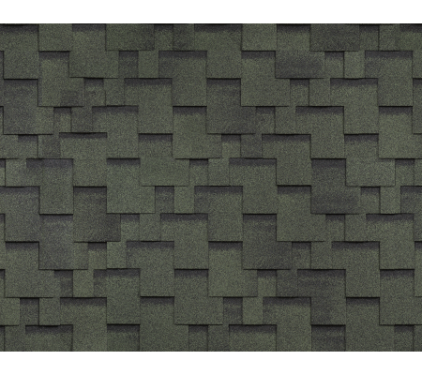 Однослойная черепица Технониколь SHINGLAS, коллекция Аккорд, Зеленый