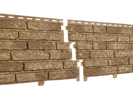 Сайдинг Stone-House Кварцит, темно-бежевый
