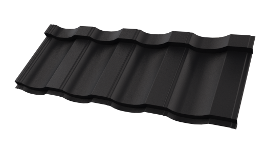 Металлочерепица Панорама 1200/1150x0,45 мм, V-MATT 9005