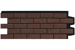 Фасадная панель Grand Line Состаренный кирпич, Design Plus каштан черный шов
