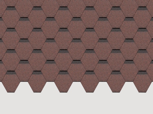Гибкая черепица Döcke Standard Сота, Красный