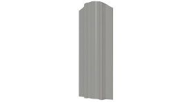 Металлический штакетник Евротрапеция Полиэстер 0,45 мм, RAL 9002