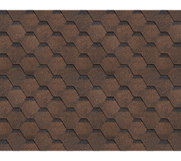 Однослойная черепица Технониколь SHINGLAS, коллекция Соната, Коричневый