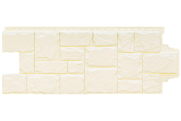 Фасадная панель Grand Line Крупный камень, Classic молочный