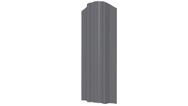 Металлический штакетник Евротрапеция Полиэстер 0,45 мм, RAL 7004