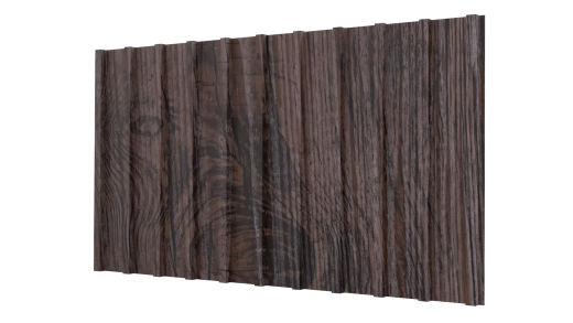 Профнастил С16 1050/1000x0,45 мм, Printech Темное дерево