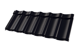 Металлочерепица Супермонтеррей 1180/1100x0,45 мм, V-MATT 9005