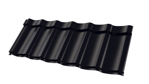 Металлочерепица Супермонтеррей 1180/1100x0,45 мм, V-MATT 9005