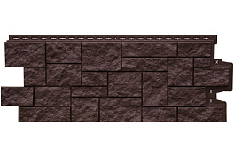 Фасадная панель Grand Line Дикий камень, Classic шоколадный