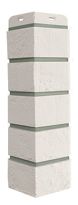 Угол для фасадных панелей Состаренный кирпич, Design (шов 7006) молочный