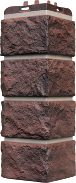 Угол для фасадных панелей Колотый камень, Design Plus кофе темно-бежевый шов