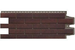 Фасадная панель Grand Line Клинкерный кирпич, Design Plus кофе темно-бежевый шов