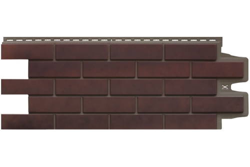 Фасадная панель Grand Line Клинкерный кирпич, Design Plus кофе темно-бежевый шов