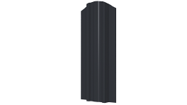 Металлический штакетник Евротрапеция Полиэстер 0,45 мм, RAL 7024