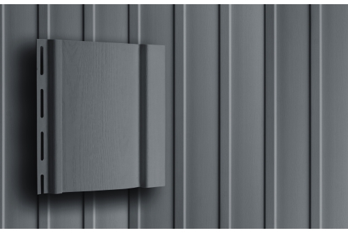 Виниловый сайдинг Grand Line Вертикальный, Premium Acryl графит