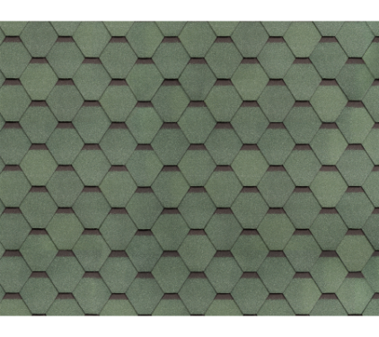 Однослойная черепица Технониколь SHINGLAS, коллекция Ультра, Малахит