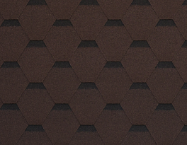 Однослойная черепица Технониколь SHINGLAS, коллекция Комфорт, Каштан