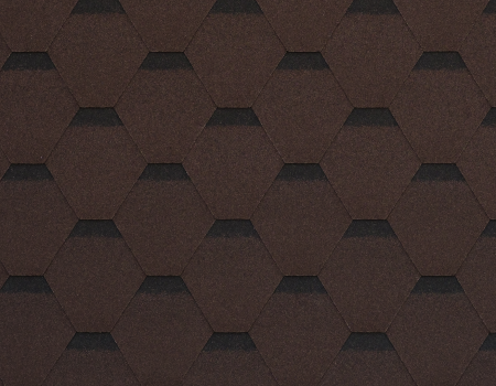 Однослойная черепица Технониколь SHINGLAS, коллекция Комфорт, Каштан