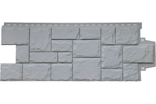 Фасадная панель Grand Line Крупный камень, Classic серый