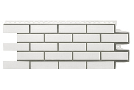 Фасадная панель Grand Line Клинкерный кирпич, Design (шов 7006) молочный