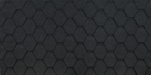 Гибкая черепица Döcke Eurasia Шестигранник, Черный