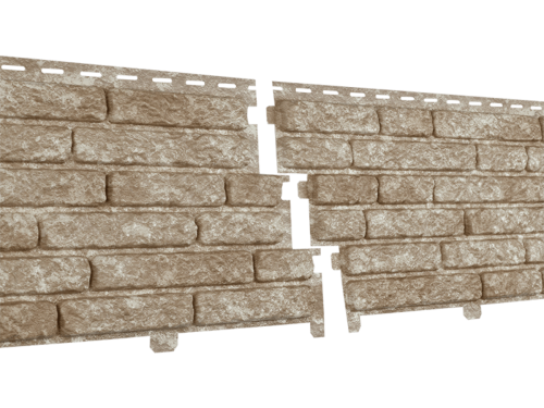 Сайдинг Stone-House Кварцит, светло-бежевый
