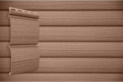 Виниловый сайдинг Grand Line Блок-хаус, Design Tundra рябина