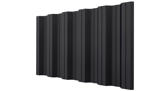 Профнастил НС35 1055/1000x0,45 мм, V-MATT RAL 9005