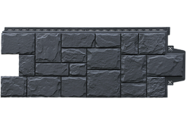 Фасадная панель Grand Line Крупный камень, Classic графит