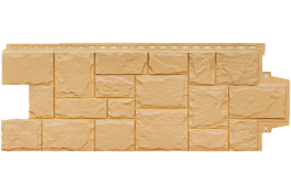 Фасадная панель Grand Line Крупный камень, Classic песочный