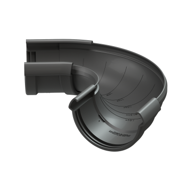 Угловой элемент желоба регулируемый 60°-160°, RAL 7024