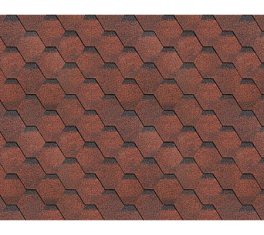 Однослойная черепица Технониколь SHINGLAS, коллекция Соната, Красный