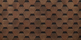 Гибкая черепица Döcke Eurasia Шестигранник, Светло-Коричневый