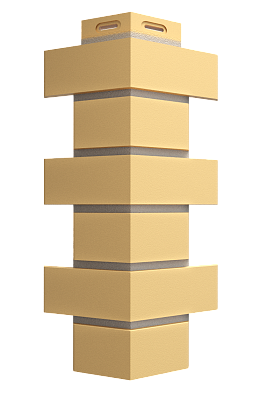 Угол наружный для фасадных панелей Флемиш, жёлтый жженый