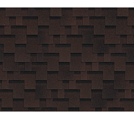 Однослойная черепица Технониколь SHINGLAS, коллекция Оптима, Коричневый